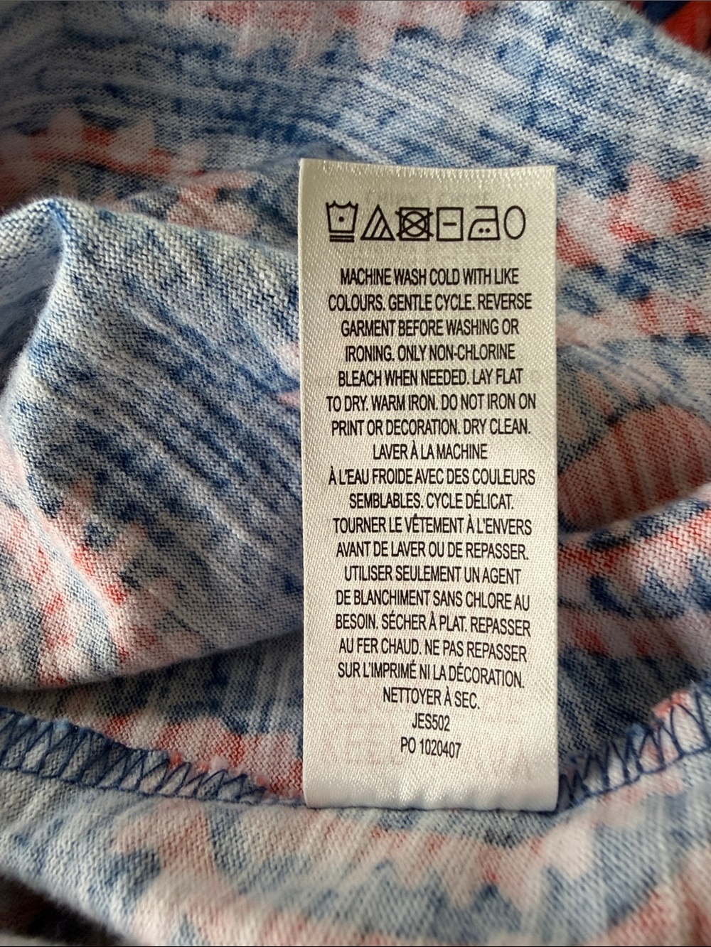 HATLEY dress size M blue orange cotton shortsleeve - Picture 6 of 6